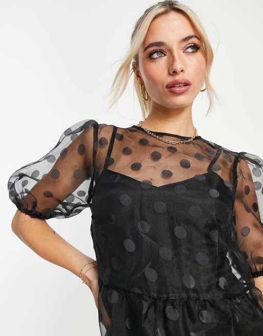 Polka dot hot sale organza dress