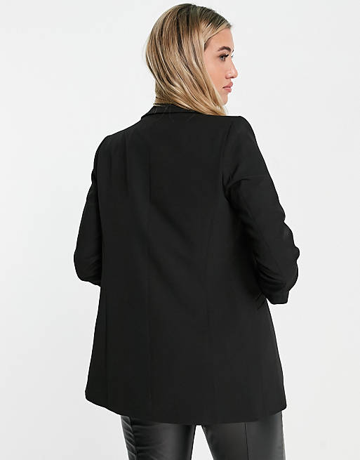 Suits & Separates Miss Selfridge double breasted blazer in black 