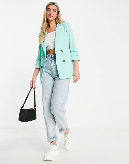 Miss Selfridge - Double breasted blazer in groen