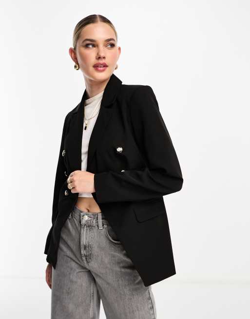 Military black cheap blazer