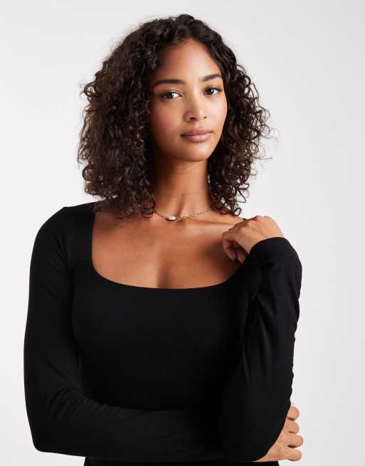 Miss Selfridge drop waist long sleeve mini dress in black, 2 of 4
