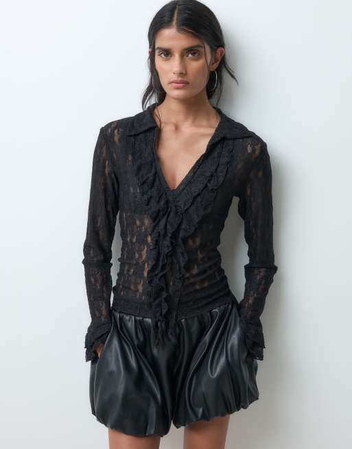 Miss Selfridge durchsichtige Spitzenbluse, 2 von 5