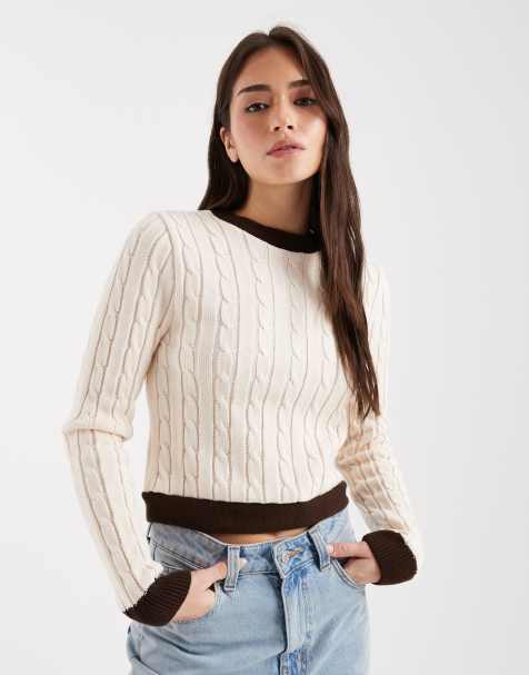 Miss Selfridge – Dzianinowy sweter z kokardką z tyłu - view 1