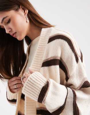 Miss Selfridge Edge To Edge Cardigan In White