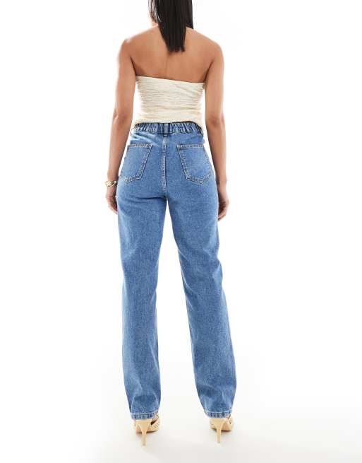 Miss Selfridge Petite Mom Jean In Blue Wash - Foto 5