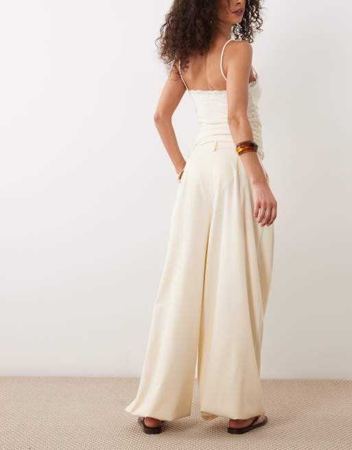Miss Selfridge - Elegante broek met ballonpijpen in gebroken wit, 5 van 5