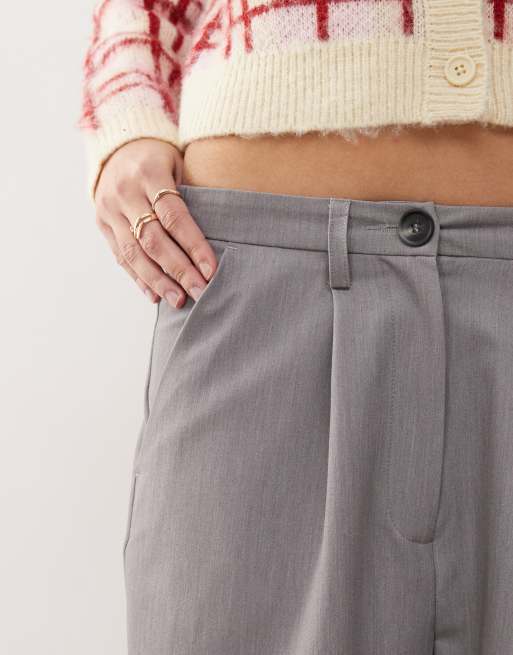 Miss Selfridge - Elegante broek met wijde pijpen in grijs, 5 van 5