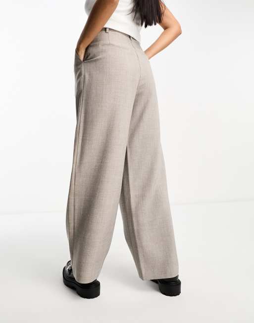 Miss Selfridge - Elegante broek met wijde pijpen in warmgrijs, 2 van 4