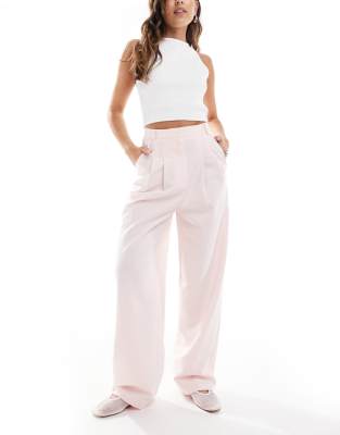 Miss Selfridge - Elegante Hose in Rosa mit weitem Schnitt