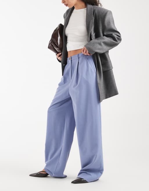 Miss Selfridge – Elegante Hose in Zartblau mit weitem Schnitt, 2 von 5