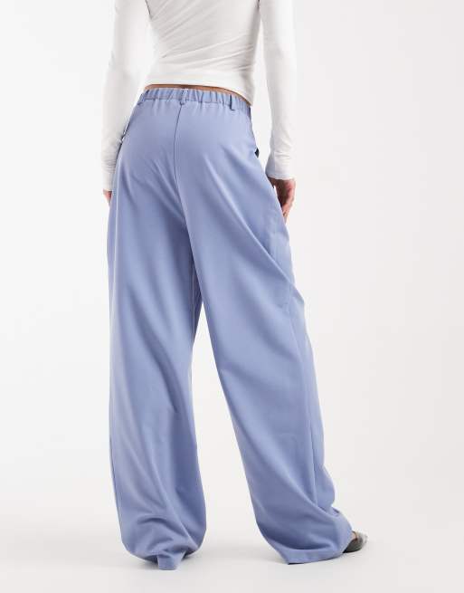 Miss Selfridge – Elegante Hose in Zartblau mit weitem Schnitt, 3 von 5