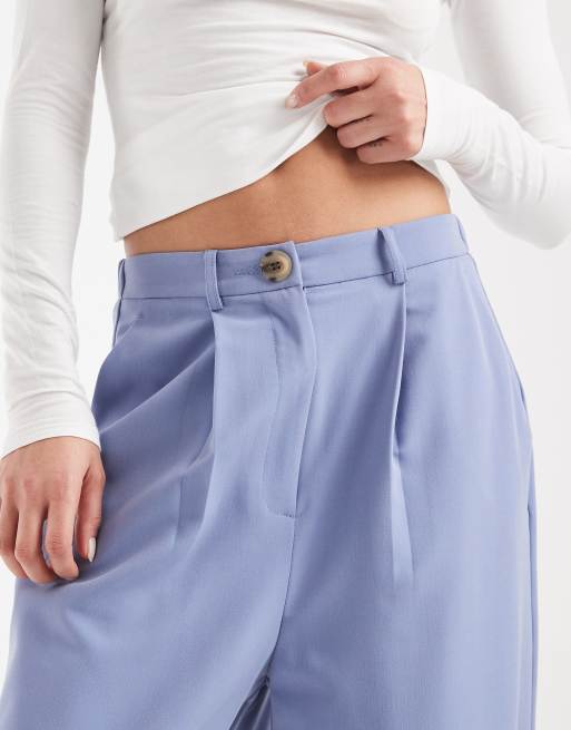 Miss Selfridge – Elegante Hose in Zartblau mit weitem Schnitt, 4 von 5