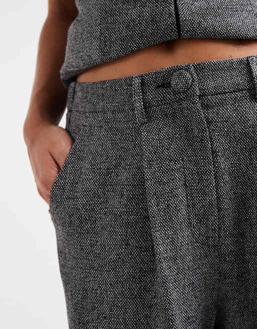 Miss Selfridge – Elegante, melierte Hose mit weitem Bein, Kombiteil, 4 von 5