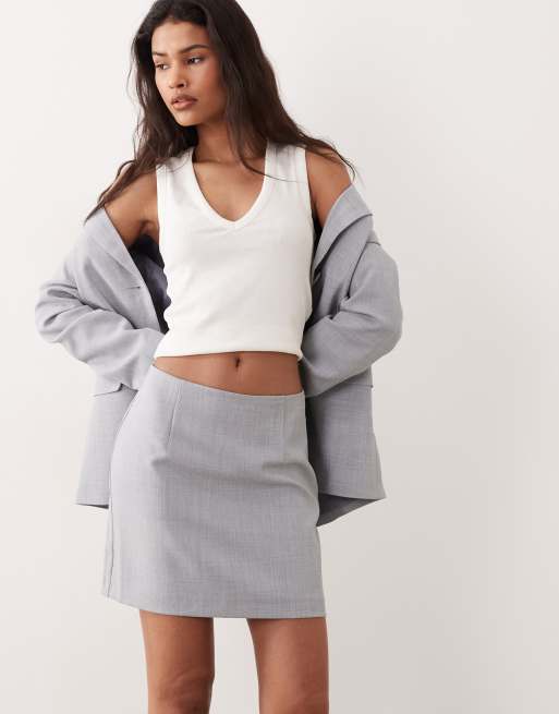 Miss Selfridge - Elegante minirok in blauw, deel van co-ord set, 2 van 5