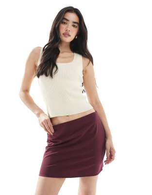 Miss Selfridge - Eleganter Minirock in Feige-Lila