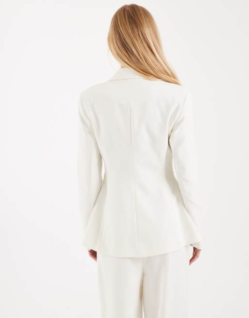 Miss Selfridge - Elfenbenhvid blazer med blondeindsatser - Del af sæt, 2 af 4