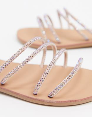 pink embellished sandals