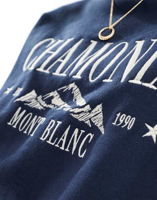 Navy columbia discount embroidered oversized sweate