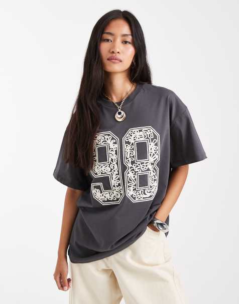 Miss Selfridge embroidered football tshirt - view 1