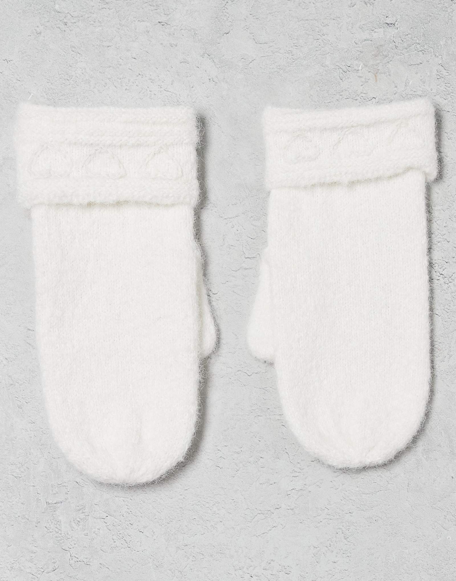 Вязаные варежки с вышитым сердцем Мисс Селфридж кремового цвета