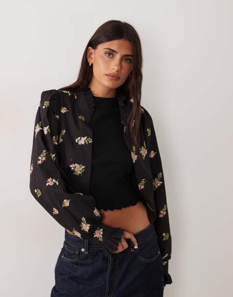 Miss Selfridge embroidered victoriana jacket in black - view 1