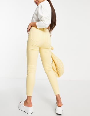 yellow high rise jeans