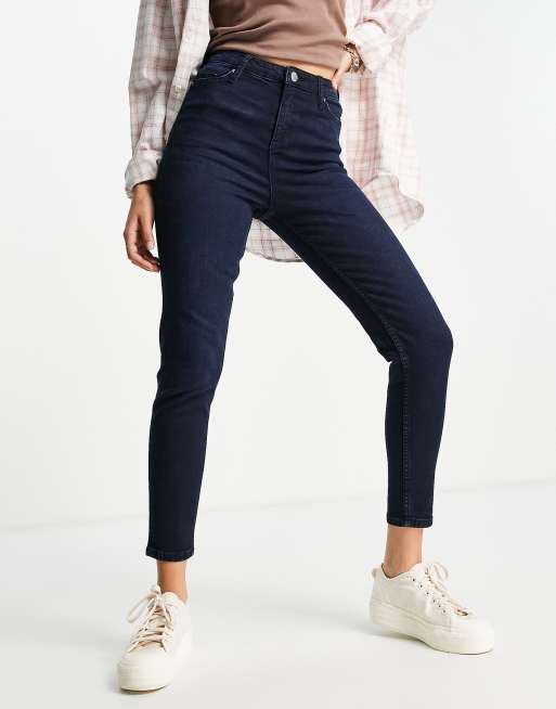 Dark Blue Ankle Grazer Skinny Jeans | SilkFred US