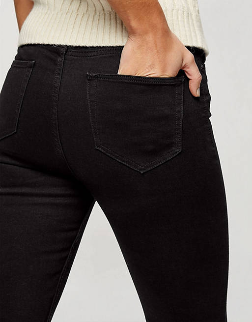 Jeans Miss Selfridge Emily high waist skinny jeans in black 