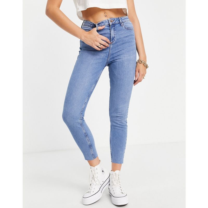 pxrQU Jeans Miss Selfridge - Emily - Jeans skinny alla caviglia e a vita alta lavaggio blu medio 