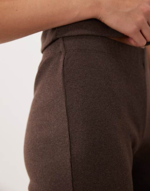 Miss Selfridge ensemble coordonné pantalon capri marron chocolat, 3 de 5