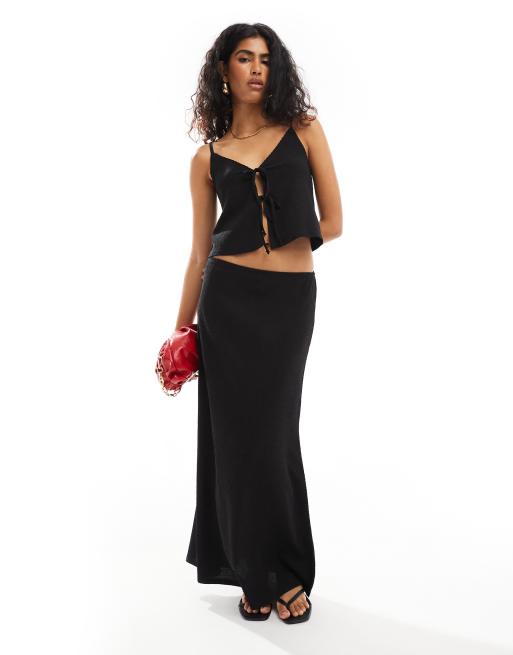 Miss Selfridge - Ensemble texturé - Noir