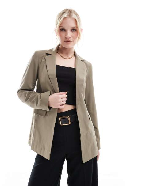 Miss Selfridge - Essential - Blazer taglio comodo kaki - view 1