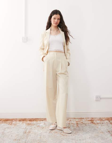 Miss Selfridge - Essential - Coordinato con blazer sartoriale color latticello - view 1
