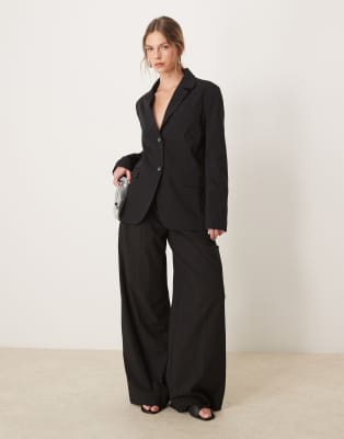 Miss Selfridge Essential Oversized Blazer In Black