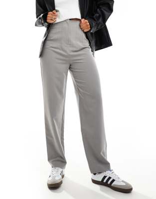 Miss Selfridge Essentials Cigarette Pants In Gray