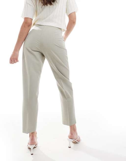 Miss Selfridge essentials cigarette pants in khaki, 3 of 5