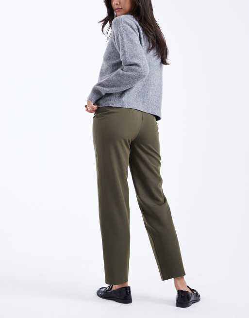 Miss Selfridge essentials cigarette pants in olive, 3 of 5
