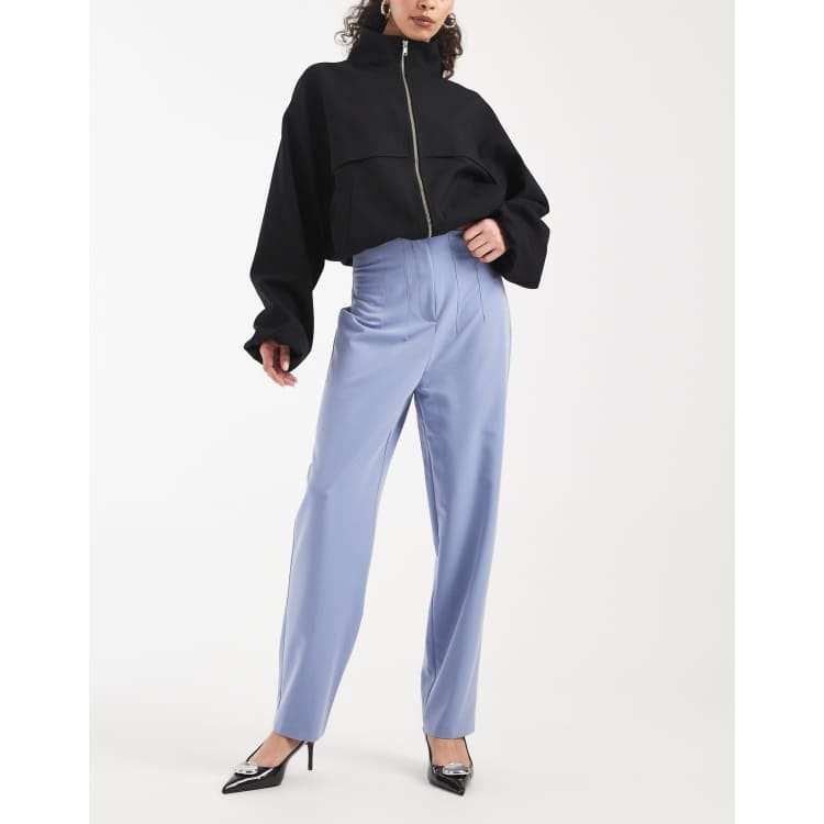 blue cigarette trousers cobalt Cigarette trousers The pressed pleat detail and elasticated waistband make the model ideal for on and off CIGARETTE TROUSERS NAVY BLUE |