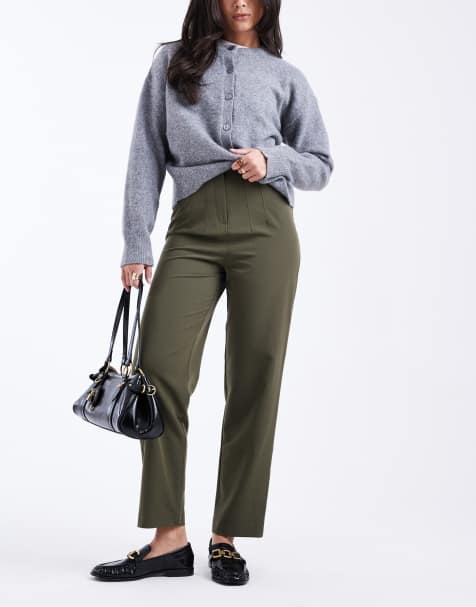 Miss Selfridge essentials cigarette trouser in olive