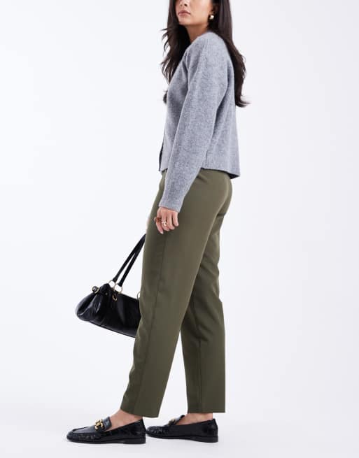 Miss Selfridge essentials cigarette trouser in olive, 2 of 5