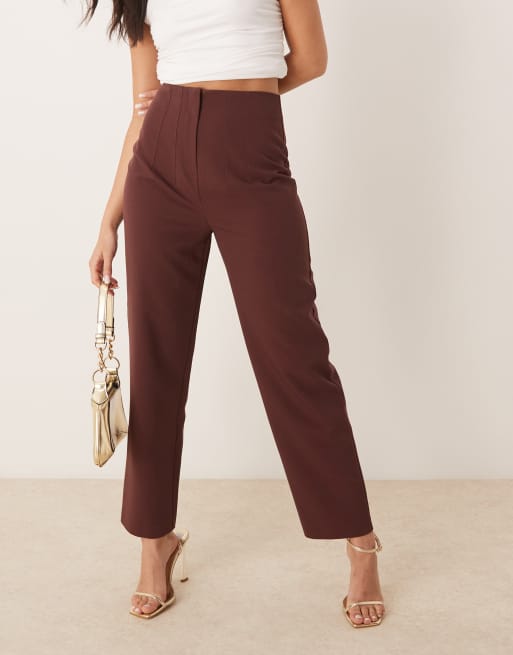 Miss Selfridge Essentials – Czekoladowe spodnie cygaretki, 2 z 5