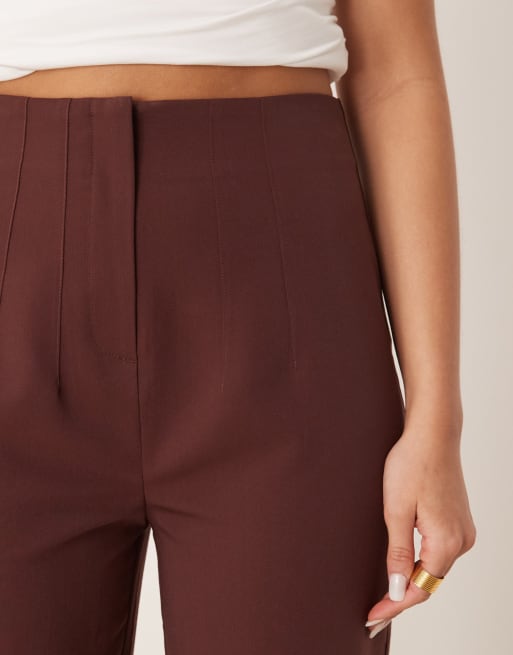 Miss Selfridge Essentials – Czekoladowe spodnie cygaretki, 5 z 5