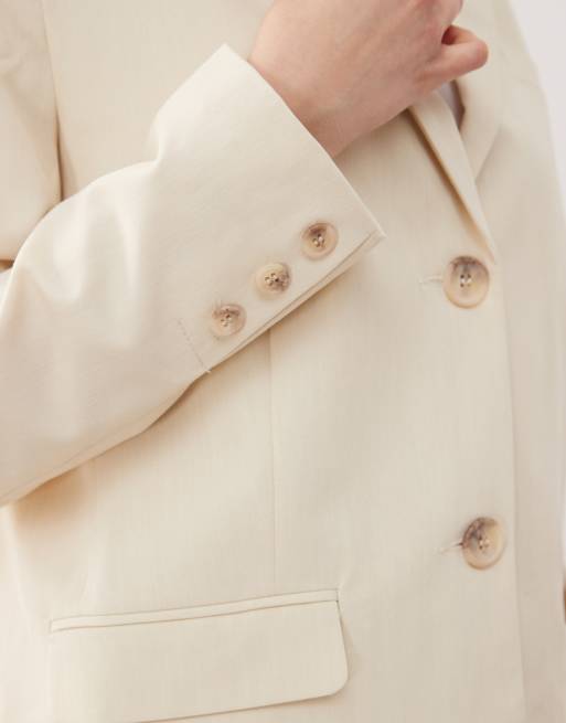 Miss Selfridge - Essentials - Oversized og lysegul blazer, 3 af 4