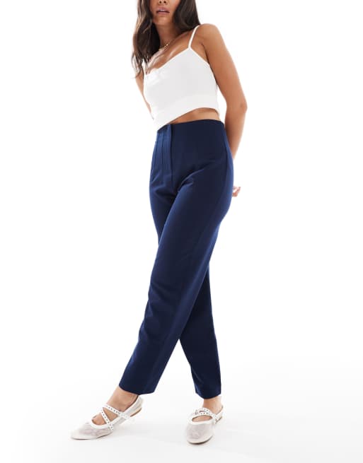 Miss Selfridge - Essentials - Pantaloni a sigaretta blu navy, 4 di 5
