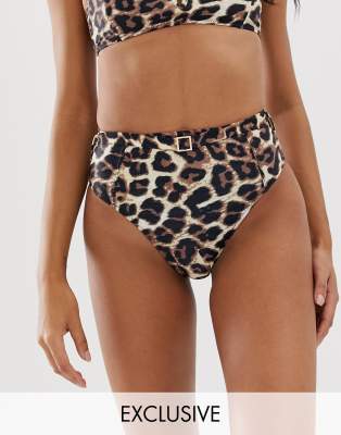 high waisted leopard print bikini