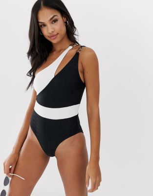 one shoulder strap swimsuit