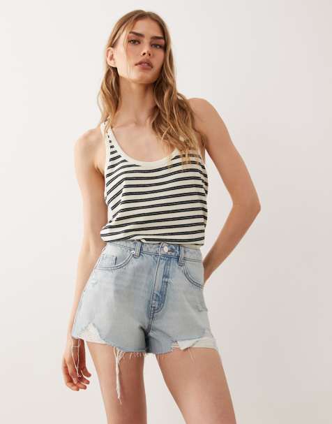 Miss Selfridge - Extreem gescheurde short in bleekwassing - view 1