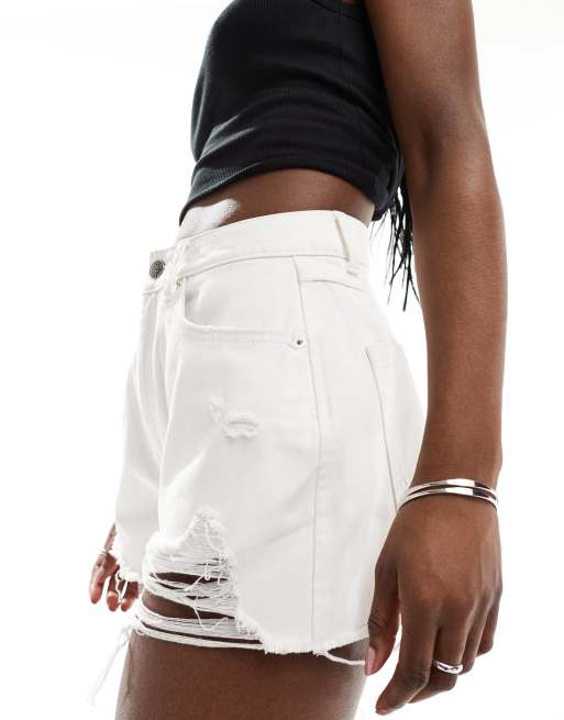 White torn shorts sales