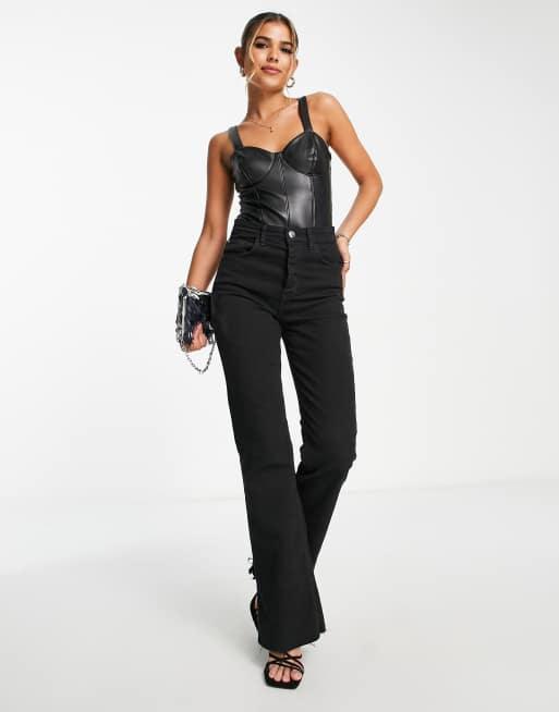 Faux Leather Bodysuit – Unparalleled Boutique