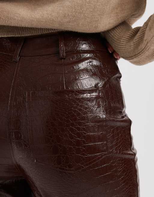 Miss Selfridge faux leather croc trouser, 5 of 5